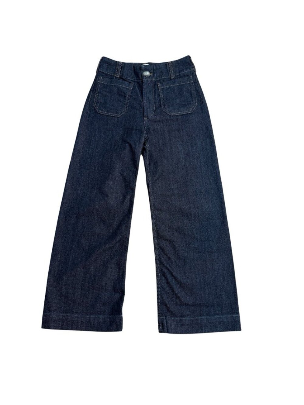 MAEVE JEANS THE COLETTE HIGH RISE WIDE LEG DARK WASH SIZE 26 ANTHROPOLOGIE